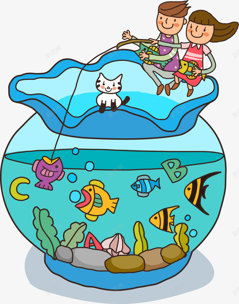 可爱漫画钓鱼儿童png免抠素材_88icon https://88icon.com 儿童 可爱 漫画 钓鱼