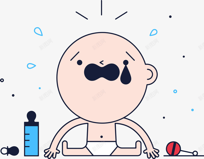 哭泣孩子png免抠素材_88icon https://88icon.com 奶粉 宝宝 牛奶