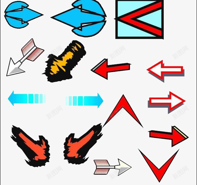 卡通个性箭头轮播箭头png免抠素材_88icon https://88icon.com 个性箭头 卡通图 箭头 轮播箭头