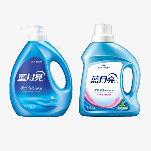 蓝月亮洗衣液psd免抠素材_88icon https://88icon.com 安全 干净 清洁 清洗 蓝月亮