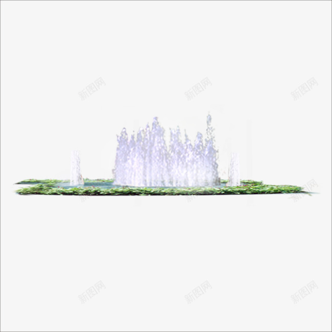 喷泉png免抠素材_88icon https://88icon.com 水花喷泉 白色水花