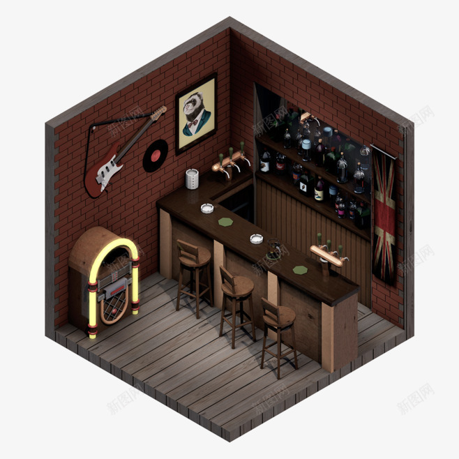 个性的玩具房子png免抠素材_88icon https://88icon.com 乐器 建筑 神秘大奖 褐色 酒吧