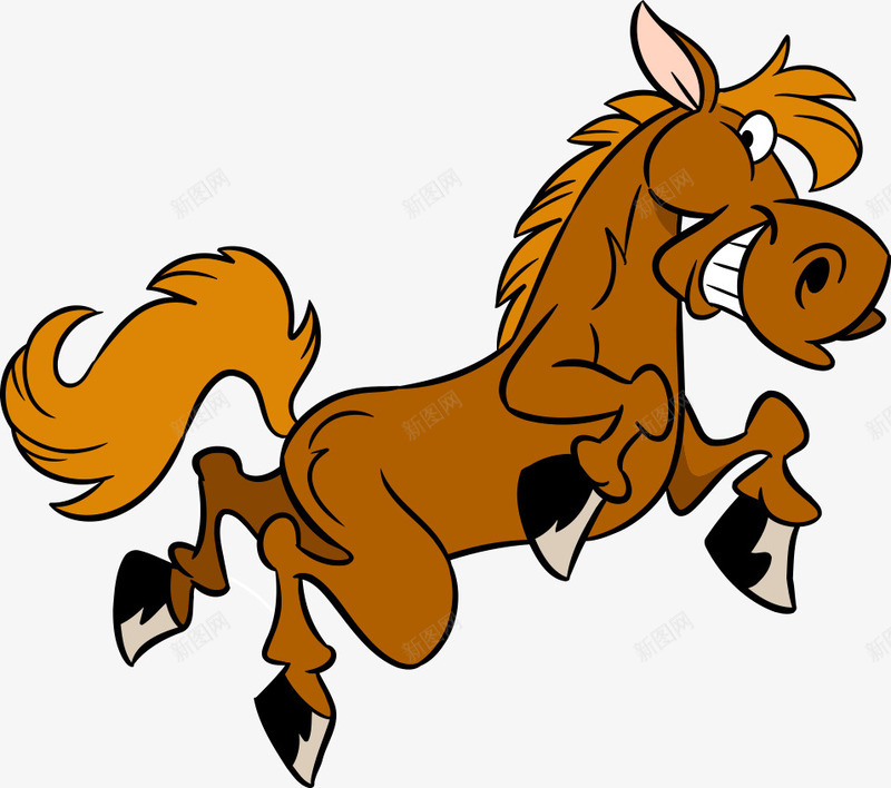 开心的小马png免抠素材_88icon https://88icon.com 动物插画 卡通动物 卡通动物漫画 小马 生物世界 陆地动物