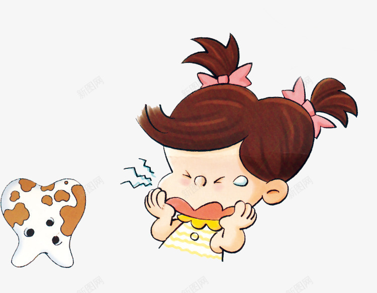 卡通儿童蛀牙png免抠素材_88icon https://88icon.com 卡通 手绘 漫画 简单
