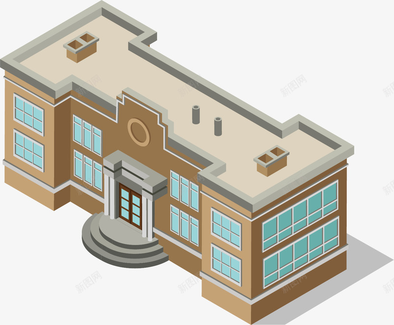 建筑俯瞰图png免抠素材_88icon https://88icon.com 台阶 天台 屋顶 建筑 楼房 玻璃 窗户