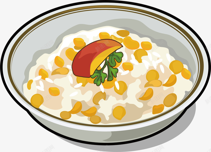 手绘米饭矢量图ai免抠素材_88icon https://88icon.com 创意 卡通 可爱 彩色的 手绘的 漫画 矢量的 简单 米饭 矢量图