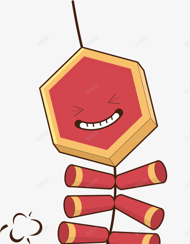 手绘鞭炮矢量图ai免抠素材_88icon https://88icon.com 创意 卡通 可爱 彩色图 手绘图 漫画 简单 鞭炮 矢量图