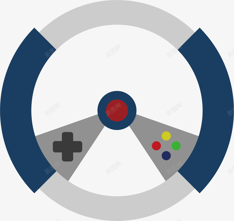 多彩的方向盘矢量图ai免抠素材_88icon https://88icon.com 创意 卡通 商务 多彩 手绘 按钮 方向盘 矢量图