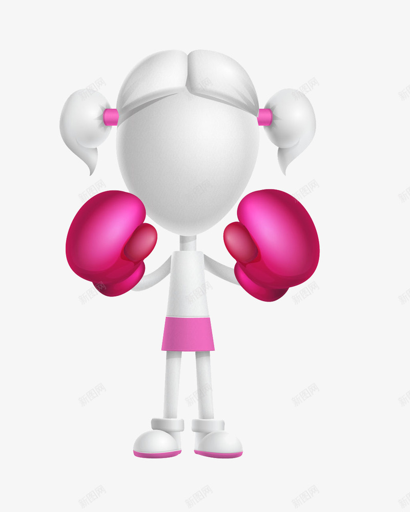 戴拳套的3D小人png免抠素材_88icon https://88icon.com 击碎 击碎手 功夫 戴拳击手套的3D小人 打拳 拳手 火拳 瑜伽 碎了 高清免扣