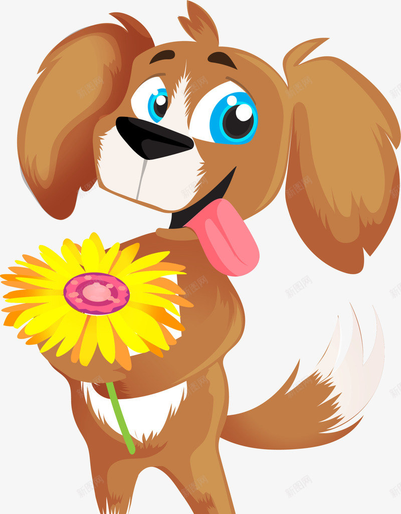 狗年呆萌黄色小狗png免抠素材_88icon https://88icon.com 吐舌头的小狗 呆萌小狗 开心 狗年 黄色小狗 黄色菊花
