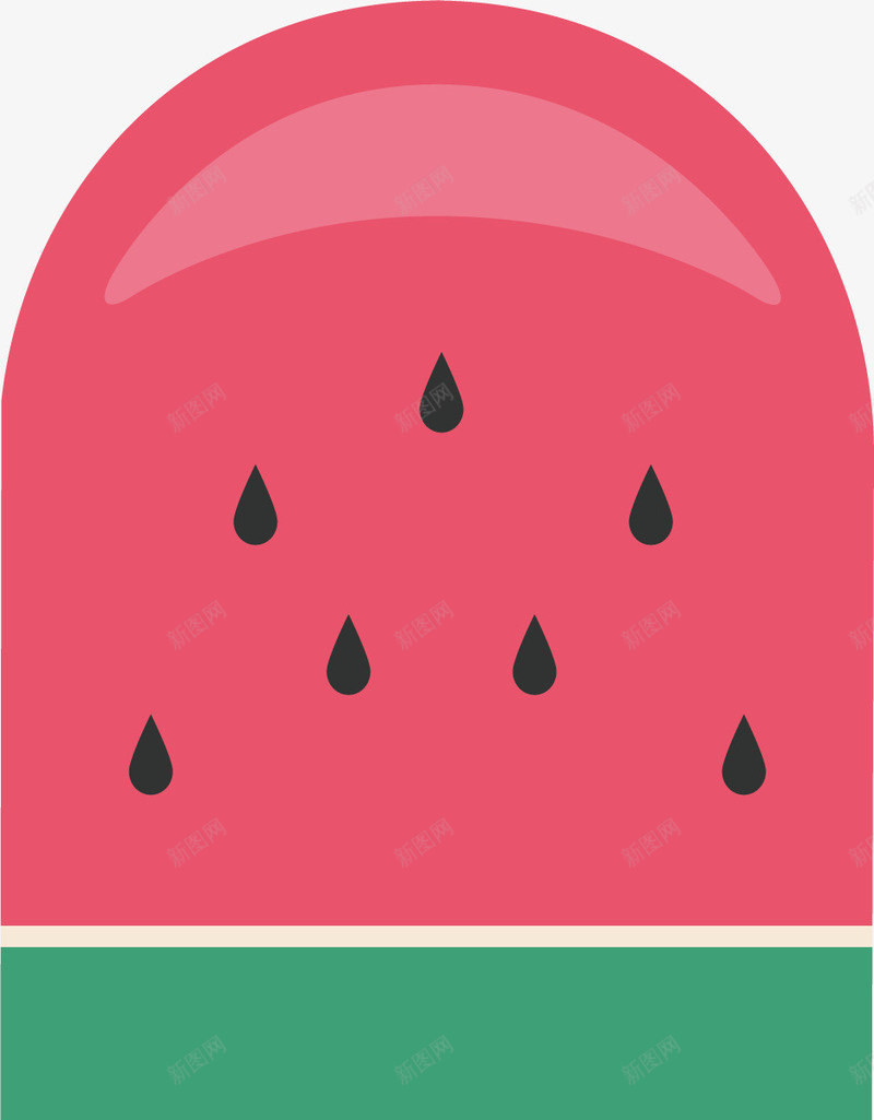 西瓜冰激凌png免抠素材_88icon https://88icon.com 冰棒 水果雪糕 矢量素材 粉色 西瓜