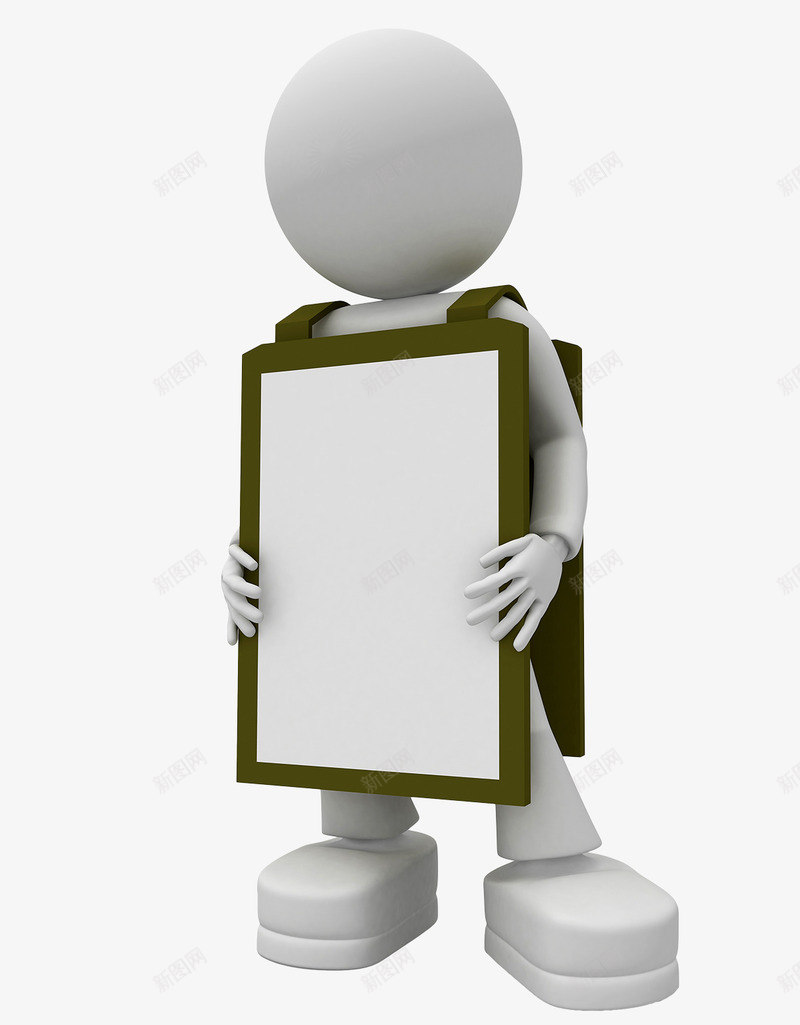 卡通3d小人拿着画板的小人png免抠素材_88icon https://88icon.com 3D图片素材 3d 3d卡通 3d小人卡通 卡通3d小人素材 商务 手绘3D 画板 白色小人 科技