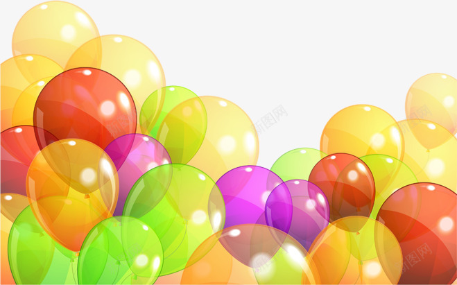 手绘卡通多彩气球白底png免抠素材_88icon https://88icon.com 卡通 多彩 气球 素材