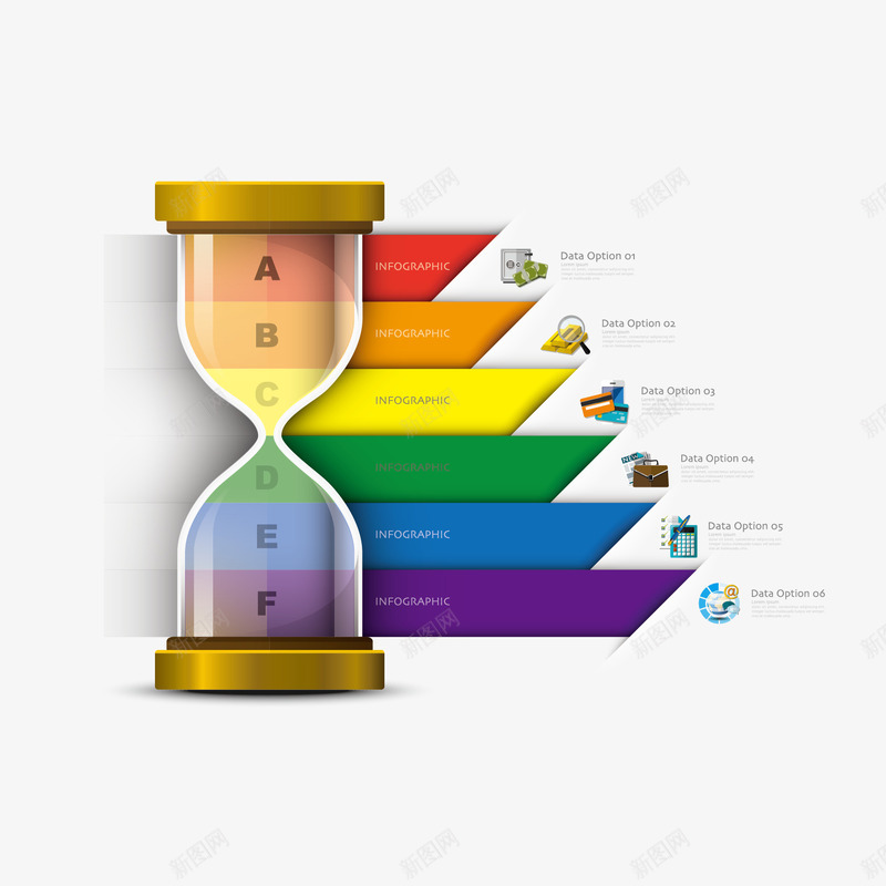 沙漏信息图矢量图ai免抠素材_88icon https://88icon.com png素材 信息图 彩色信息图 沙漏 矢量图