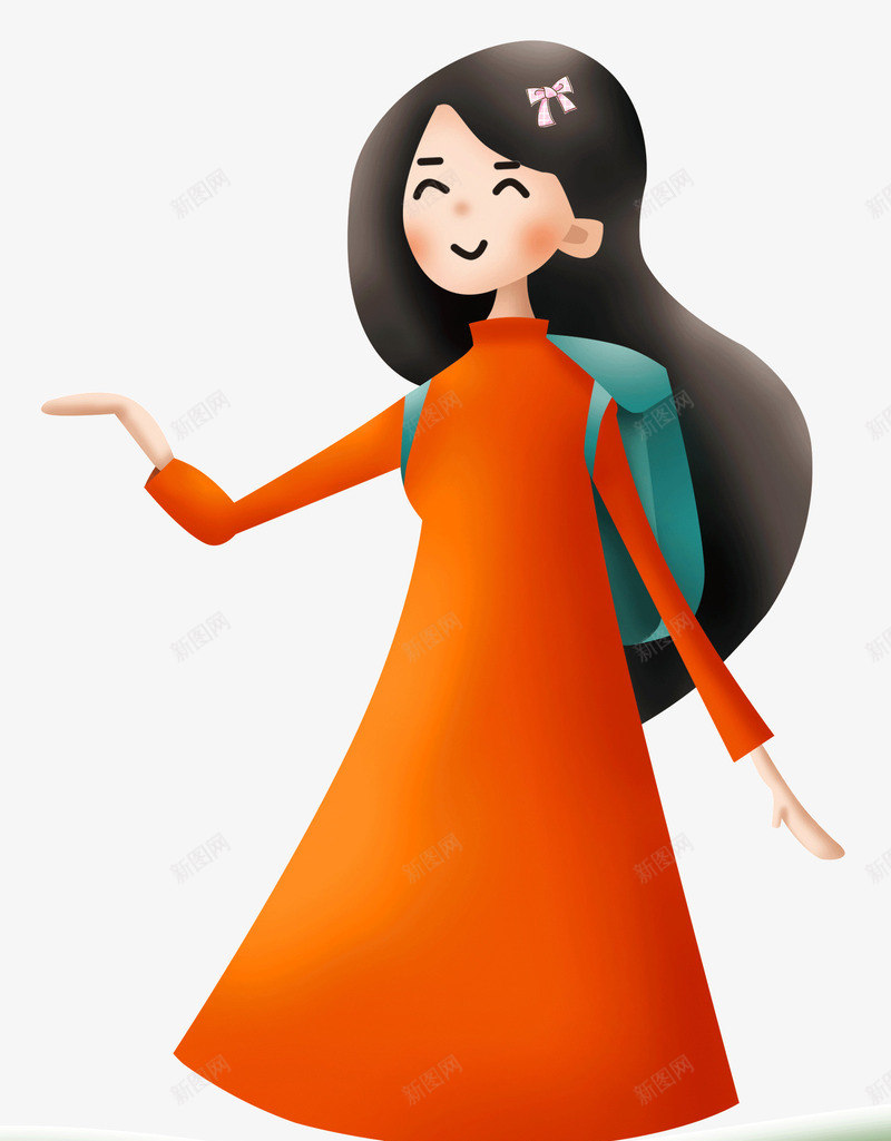 卡通手绘漂亮的女孩春游psd免抠素材_88icon https://88icon.com 卡通 可爱女孩 手绘 旅游 春游 漂亮的女孩郊游 踏青