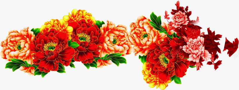 红色橙色菊花png免抠素材_88icon https://88icon.com 图片 橙色 素材 红色 菊花