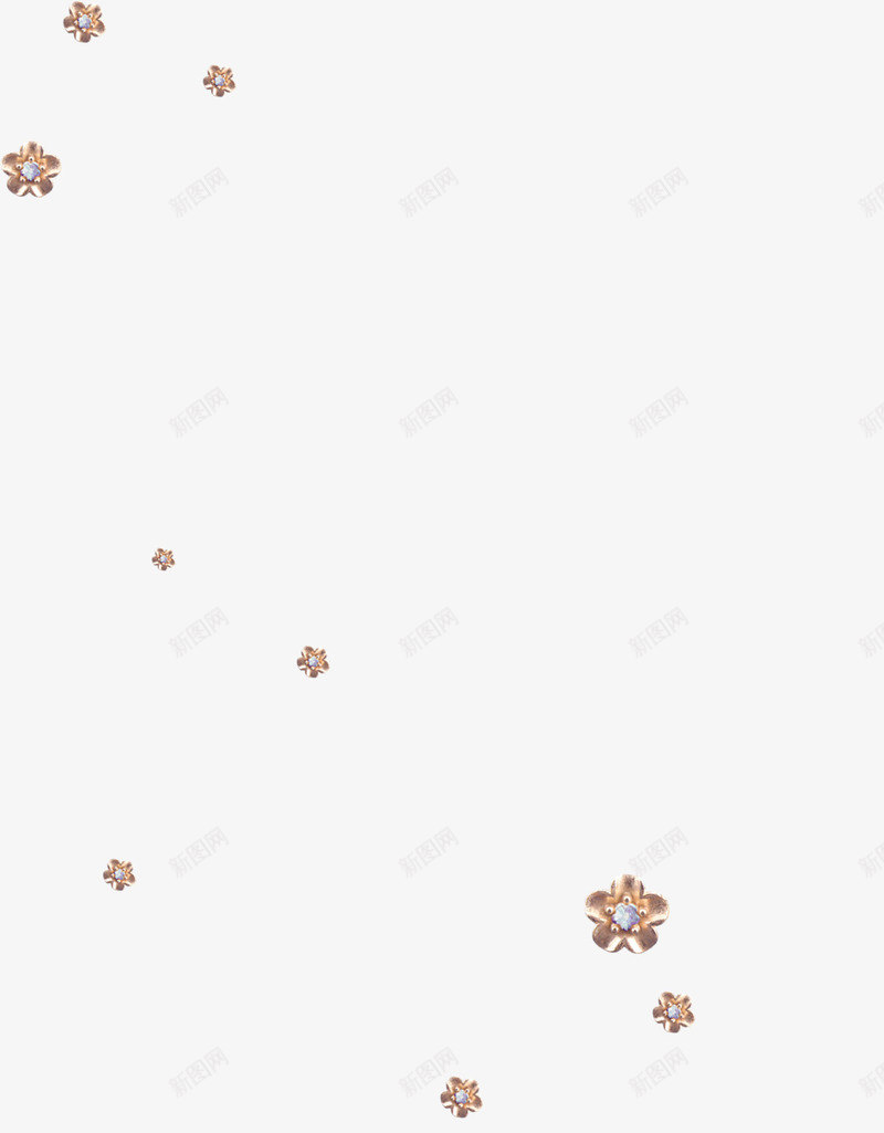 漂浮金属花朵饰品png免抠素材_88icon https://88icon.com 漂亮花朵饰品 花朵饰品 金属花朵饰品