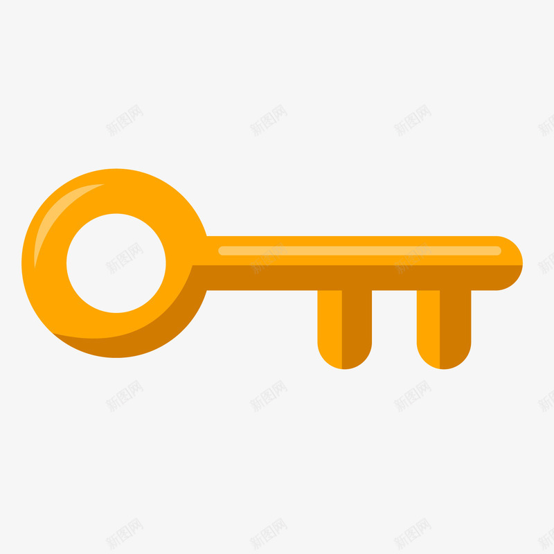 一把扁平化的金属钥匙矢量图ai免抠素材_88icon https://88icon.com 插画 爱心 矢量图 金属 金色 金色钥匙 金色钥匙插画 金钥匙 钥匙