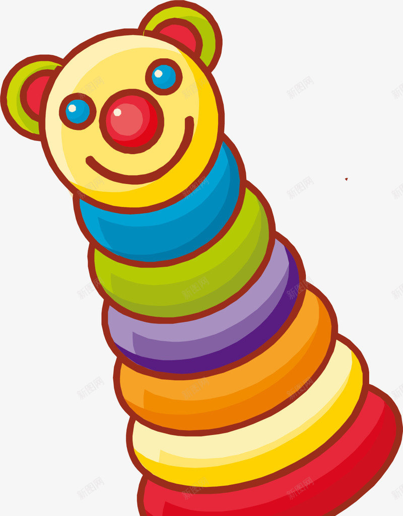 多彩儿童玩具png免抠素材_88icon https://88icon.com 儿童玩具 可爱玩具 多彩圆环 多彩玩具 玩具小熊 童趣