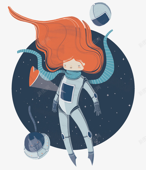 太空中的女孩png免抠素材_88icon https://88icon.com 太空 宇宙 宇航员 星空