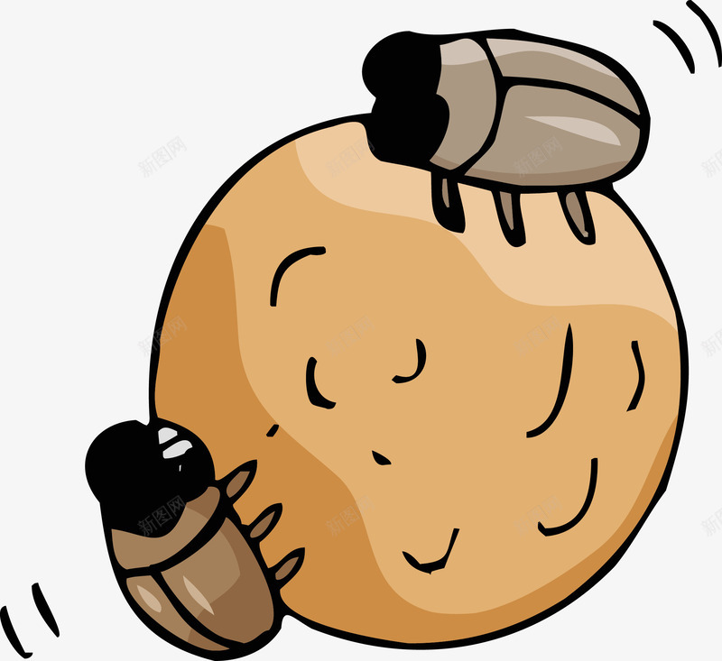 屎壳郎矢量图ai免抠素材_88icon https://88icon.com 动物 卡通手绘 漫画 矢量图