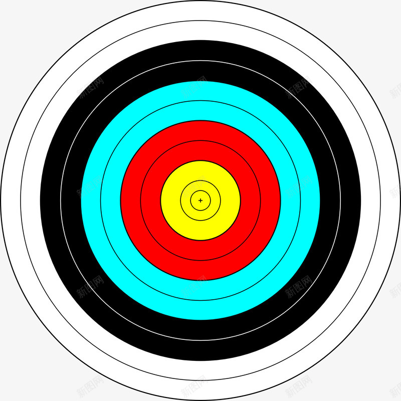 多彩颜色圆标靶png免抠素材_88icon https://88icon.com 圆 多彩 标靶 装饰 颜色
