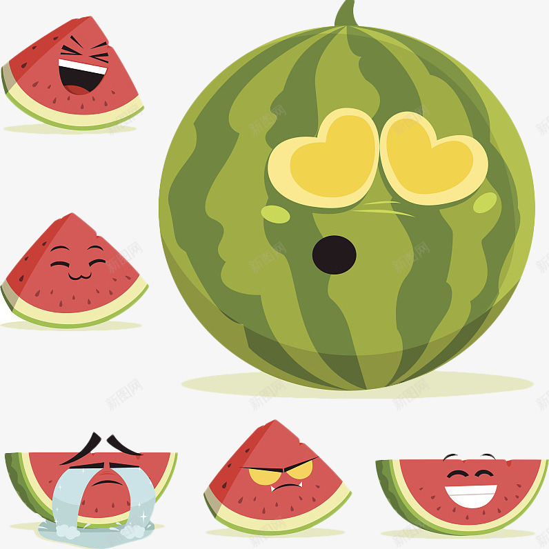 各种可爱的卡通西瓜表情png免抠素材_88icon https://88icon.com 上线 哈哈 哭 夏天 夏日 微笑 生气 表情 西瓜 西瓜片 西瓜籽