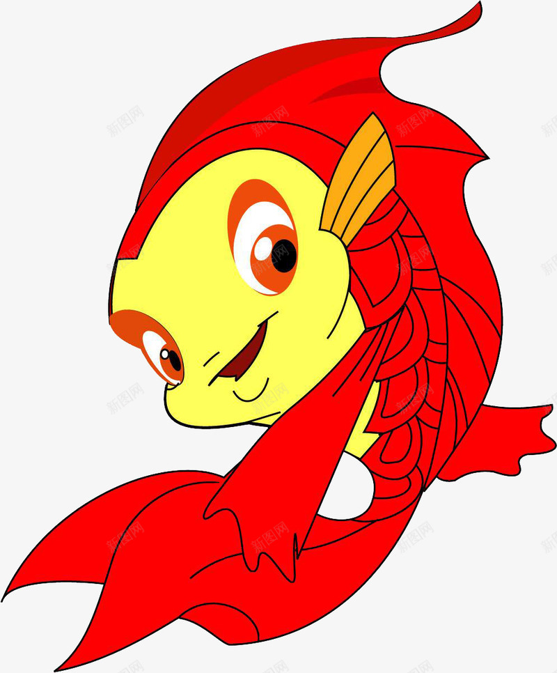 卡通鲤鱼png免抠素材_88icon https://88icon.com 个性 卡通 可爱 趣味 鲤鱼跳龙门