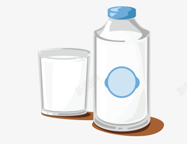 精美牛奶png免抠素材_88icon https://88icon.com 牛奶 牛奶瓶 精美
