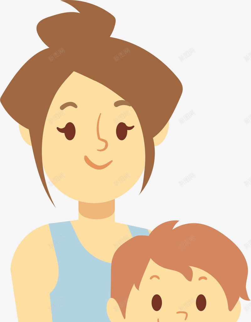 抱着小孩的女人插画png免抠素材_88icon https://88icon.com 人物插画 可爱小朋友 女人插画 妈妈 开心 抱着小孩的女人