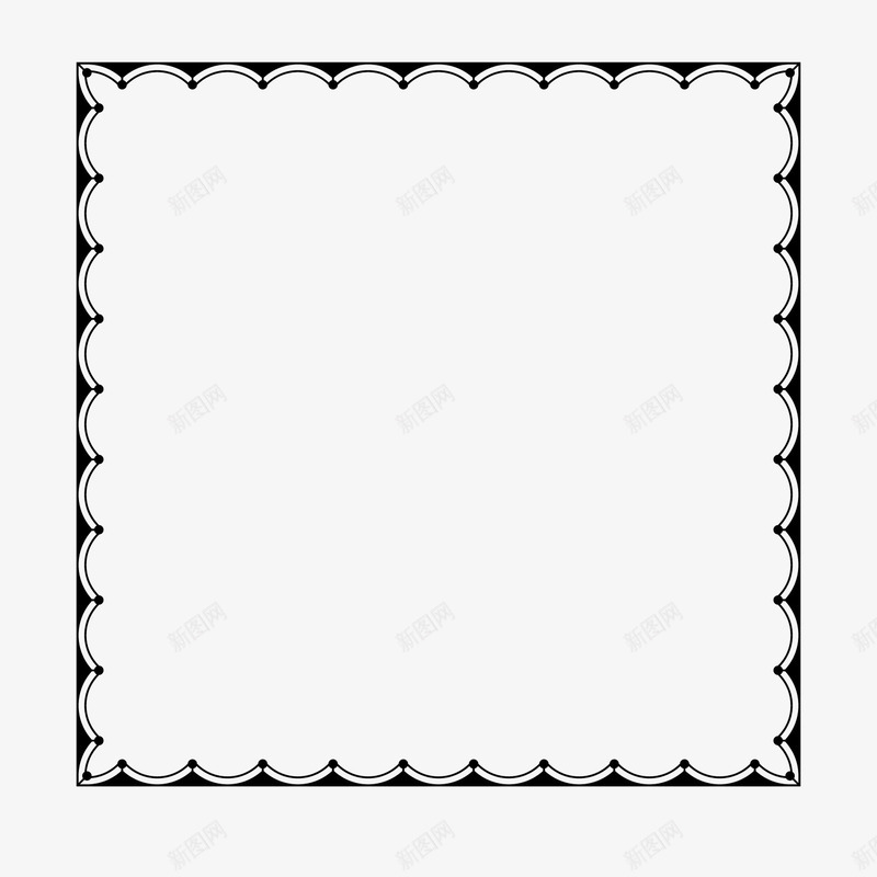 波浪线边框黑色起伏png免抠素材_88icon https://88icon.com 波浪线 波浪线边框 起伏 边框 黑色