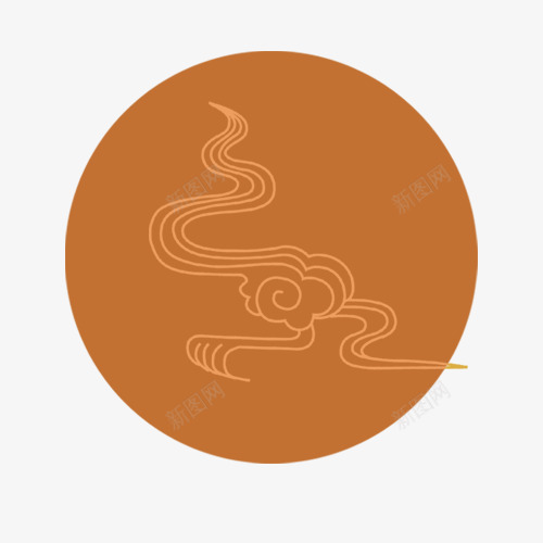云纹月亮png免抠素材_88icon https://88icon.com 云纹 图案 月亮 花纹