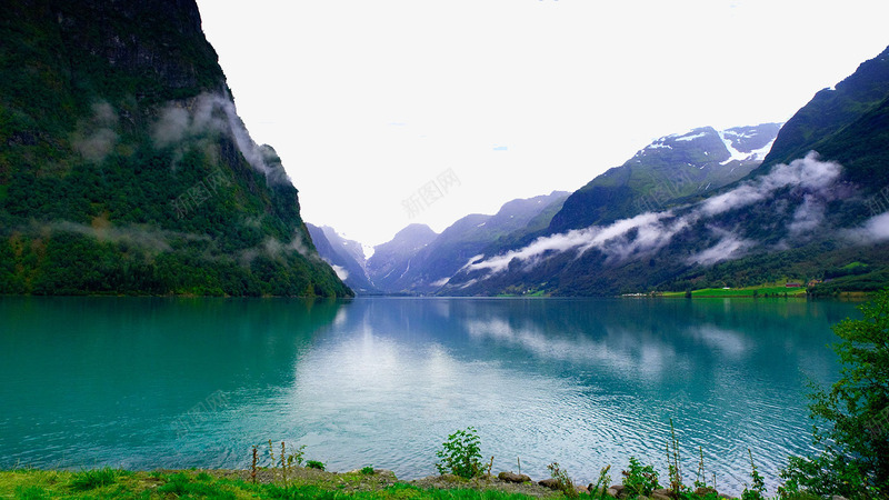 美丽山水画png免抠素材_88icon https://88icon.com 绿水 风景图案 高山