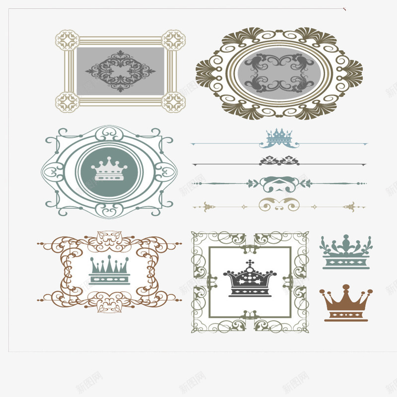 边框花纹花边png免抠素材_88icon https://88icon.com 云纹 古典 古风 图案 图纹 复古 怀旧 样式 波浪纹 相框 纹饰 艺术 花边 边角纹