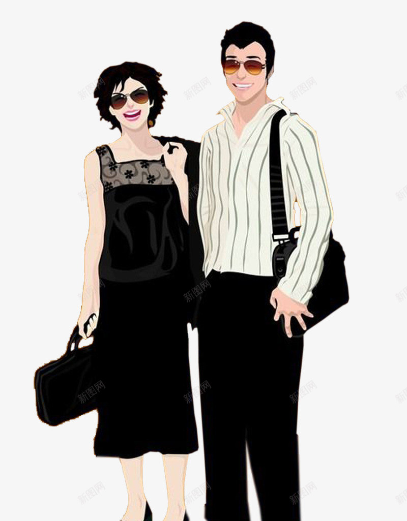 男人和女人商务旅游插图png免抠素材_88icon https://88icon.com 商务人物 商务男人 女人 旅游 男人 男人女人