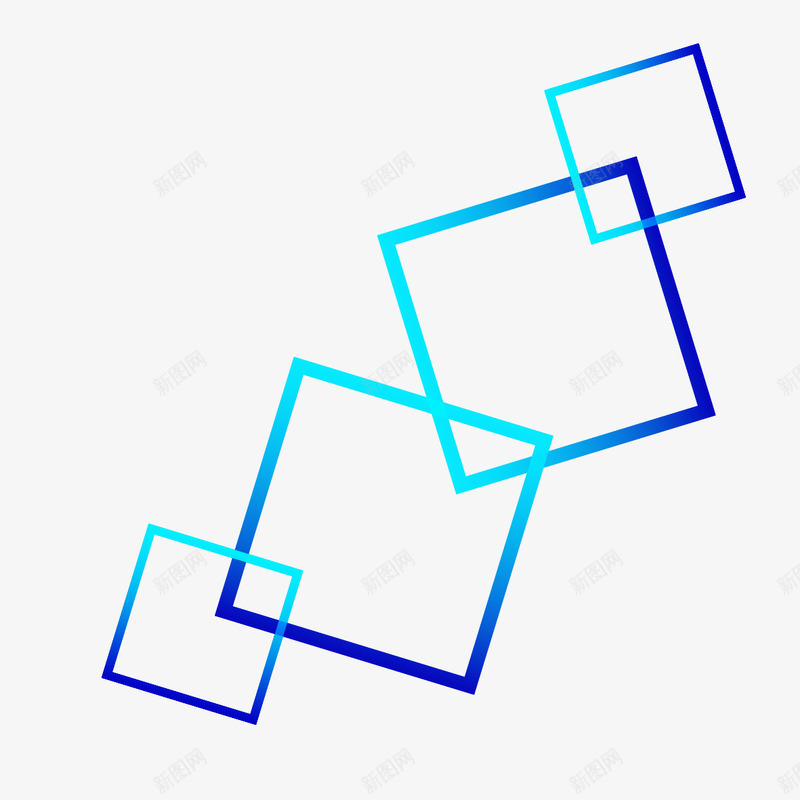 蓝色渐变方块装饰png免抠素材_88icon https://88icon.com 方块 渐变 渐变蓝色 蓝色 蓝色渐变 装饰