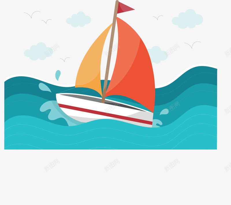 海边旅游美丽帆船矢量图ai免抠素材_88icon https://88icon.com 夏日旅游 帆船 海边 海边度假 矢量png 美丽帆船 矢量图