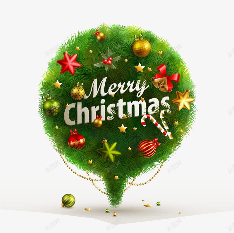 写有圣诞快乐的草圈png免抠素材_88icon https://88icon.com Christma Merry 圣诞快乐 圣诞节 庆祝