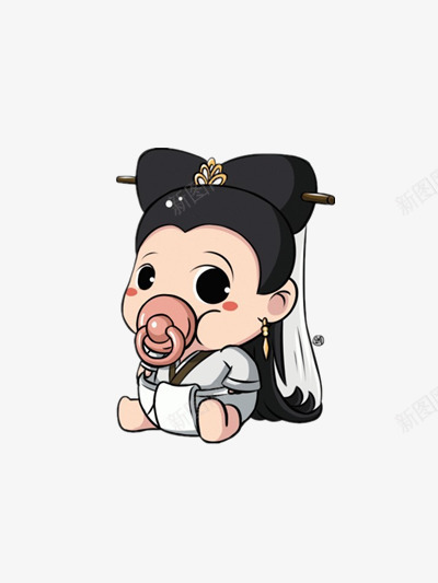 奶嘴白娘子png免抠素材_88icon https://88icon.com 可爱 大眼 搞怪 白素贞 美丽
