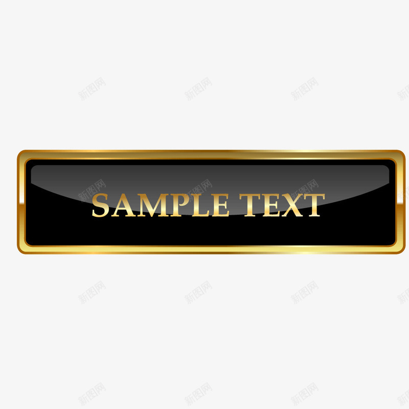 黑色金边方块矩形矢量图ai免抠素材_88icon https://88icon.com PNG鐭噺 榛戣壊 鏂瑰潡 鐭舰 閲戣竟 矢量图