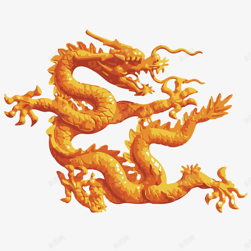 美丽中国龙矢量图ai免抠素材_88icon https://88icon.com 中国龙 美丽 艺术 矢量图