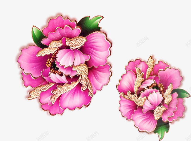 粉色牡丹花psd免抠素材_88icon https://88icon.com 中国牡丹图片 牡丹素材 牡丹花