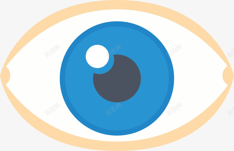 蓝色美丽闪耀眼镜png免抠素材_88icon https://88icon.com 保护眼镜 全球爱眼日 眼睛 蓝色眼睛 视力 闪耀眼睛