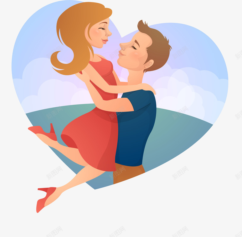 插画风开心的情侣png免抠素材_88icon https://88icon.com 开心的情侣 拥抱 插画风 欢呼雀跃 爱情 美丽爱心
