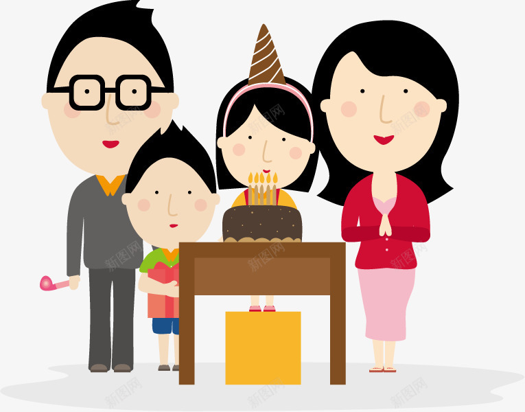 庆祝生日一家人矢量图eps免抠素材_88icon https://88icon.com 妈妈 姐姐 家庭 弟弟 爸爸 生日 矢量图 给妈妈过生日 聚会 蛋糕
