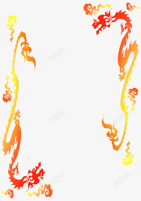 古典中国风龙纹边框元素png免抠素材_88icon https://88icon.com 中国风 古典 祥龙 祥龙图案 龙纹边框