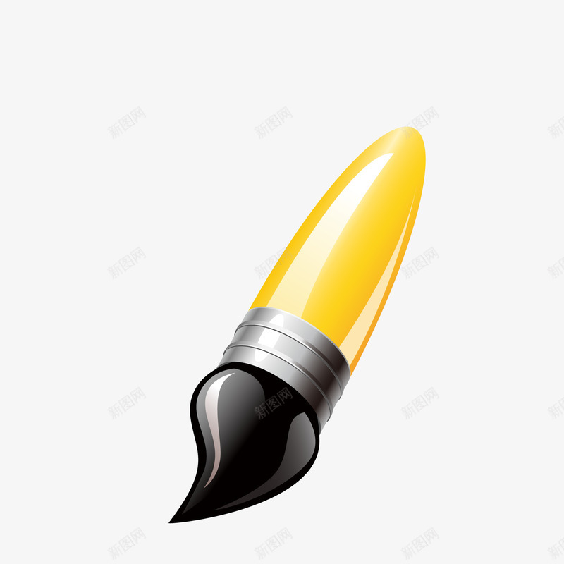 手绘文具毛笔矢量图eps免抠素材_88icon https://88icon.com png免抠图 创意 卡通 手绘 文具用品 时尚 毛笔 笔刷 黑色 矢量图