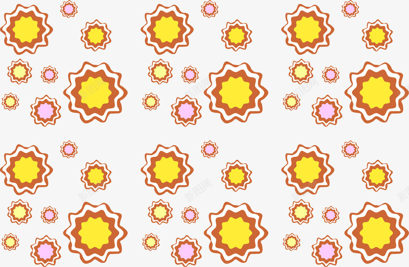 花纹底纹矢量图ai免抠素材_88icon https://88icon.com 元素 图案 墙纸 太阳 太阳花 布花 底纹 素材 花布图案 花朵 花纹 装饰 设计 黄色 矢量图