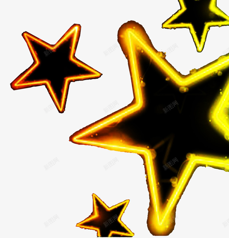 霓虹效果五角星矢量图eps免抠素材_88icon https://88icon.com 五角星 亮闪 炫光 霓虹 霓虹边框 矢量图