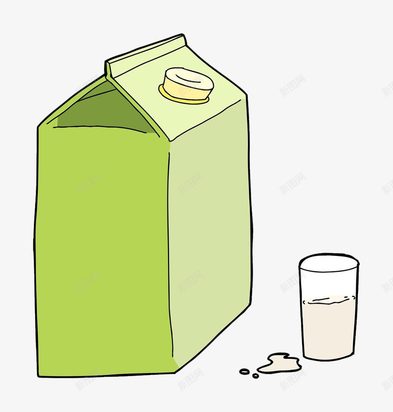 手绘牛奶盒子png免抠素材_88icon https://88icon.com 手绘 牛奶 盒子 饮品